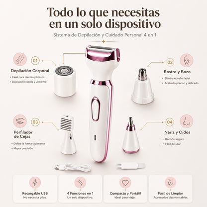 Depiladora Dama 4 en 1 Maquina Mujer