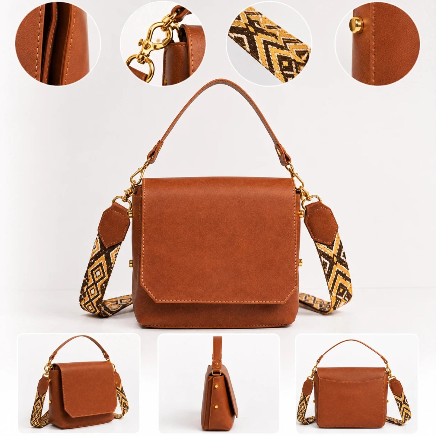 Bolso Bandolera Elegante para Mujer | Cuero Premium | Correa Ajustable